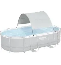 Bestway Flowclear UPF40+ Canopy , 6&#039; - 11&#039; Wide Rectang or Oval Above GroundPool