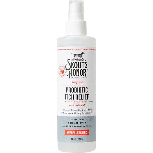 "Skout's Honor Probiotic Itch Relief Spray for Dogs and Cats"