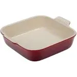 Le Creuset Heritage 3 qt. Cerise Square Dish