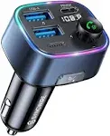 Syncwire Bluetooth 53 FM Transmitter For Car 48W Max Dual USB Car