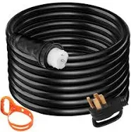 VEVOR 50ft 50 Amp Generator Extension Cord STW 6/3 + 8/1 Generator Cord 125V 250V Generator Power Cord N14-50P & SS2-50R & CS6