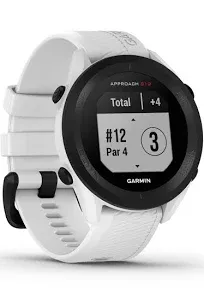 Garmin Approach S12 Golf Watch | Preloaded with 42k CourseView Maps | Scorekeeping Functionality | Uploads Scores to Garmin Golf App | Sunlight Readable Display with Signature Stand Power Bundle