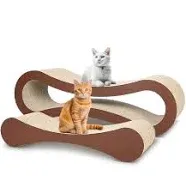 FluffyDream 2 in 1 Cat Scratcher Cardboard for Indoor Cat Furniture Protector XL