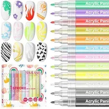 Saviland 12 Colors Nail Art Pens Set