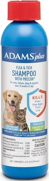 Adams Plus Flea Tick Shampoo with Precor