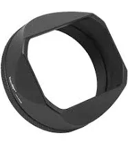 Haoge LH-X54B Square Metal Lens Hood with 49mm Adapter Ring for Fujifilm X100VI Fuji X100V Camera