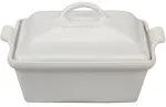 Le Creuset 2.5 qt (9-Inch) Stoneware Heritage Covered Square Casserole