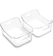 Bino Clear Plastic Storage Bin with Handles