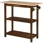 Convenience Concepts Designs2Go 3 Tier Butcher Block Kitchen Prep Island with Drawer