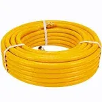 CSST Corrugated Stainless Steel Tubing 100 Ft 1/2" Flexible Natural Gas Line Pipe Propane Conversion Kit Grill Hose with Male Adapter Fittings