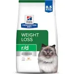 Hill's Prescription Diet r/d Weight Loss Low Calorie Dry Cat Food, Chicken - 8.5 lb bag