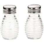 American Metalcraft BHM2, 2 oz Glass Beehive Style Salt / Pepper Shaker Set