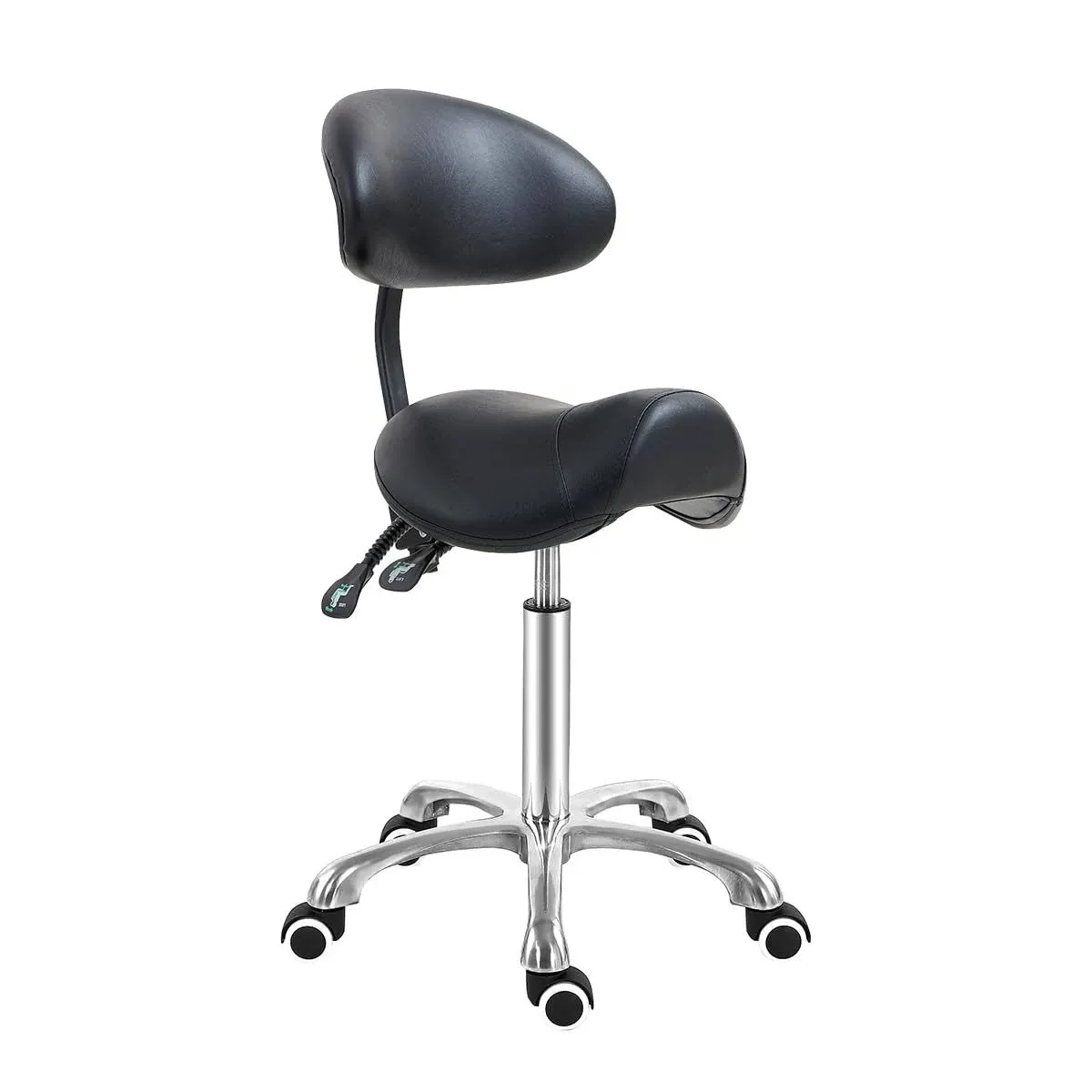 Modern Ergonomic Saddle Swivel Stool Chair for Salon and Medical Professionals