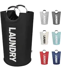 90L Large Laundry Basket, Collapsible Laundry Bag, Freestanding Tall Clothes Ham