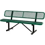 Global Industrial Expanded Steel Bench With Back