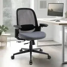 Clearance Sale COLAMY Dark Grey Mesh Chair Ergonomic Mid Back Mesh Office Chair Model.3084