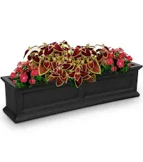 Mayne® 44" Black Plastic Fairfield Window Box Planter with Water Reservoir