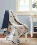 Madison Park Bayside Oversized Quilted Throw Blue