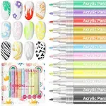 Women's 12 Colors Nail Art Pens Set for Home & Salon DIY - Saviland