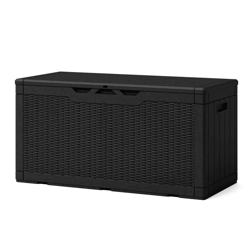 Patiowell Deck Box 100-gal Storage Plastic Resin Classics Outdoor Black