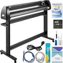 Vinyl Cutter Machine 53 in. Adjustable Force and Speed LED Plotter Printer with Floor Stand for Making Sign Label