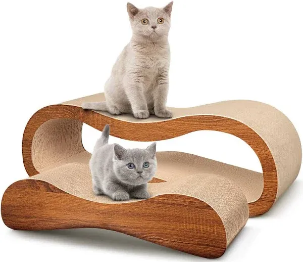 FluffyDream 2 in 1 Cat Scratcher Lounge Bed