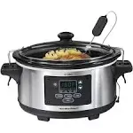 Hamilton Beach Portable 6 Quart Set & Forget Digital Programmable Slow Cooker