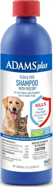 Adams Plus Flea Tick Shampoo with Precor