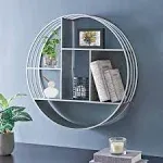 FirsTime & Co. Brody Industrial Circular 27.5-in. Metal Shelf - Silver