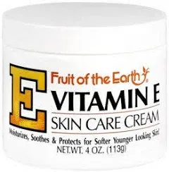 Fruit Of The Earth Bogo Cream Vitamin-E 4 Ounce Jar (4 pack)