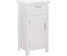 RiverRidge Somerset Single Door Bathroom and Laundry Storage Cabinet with Drawer and Adjustable Shelf - White - Bed Bath & Beyond - 8316254