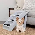  Folding Pet Stairs,Non-Sli<wbr/>p Pads - Durable, Supports up to 150 lb - Large, Gray