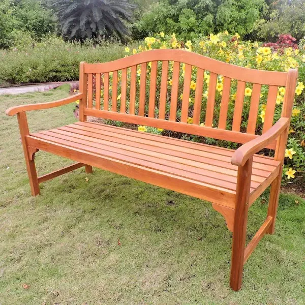 International Caravan Royal Fiji 5 ft. Garden Bench Stain