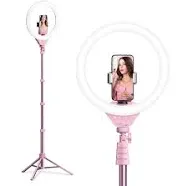 UBeesize 12&#039;&#039; Selfie Ring Light with 62’’ Tripod Stand for Video Recording Li...