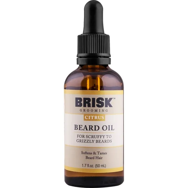 Brisk Grooming Beard Oil, Citrus, 1.7 OZ