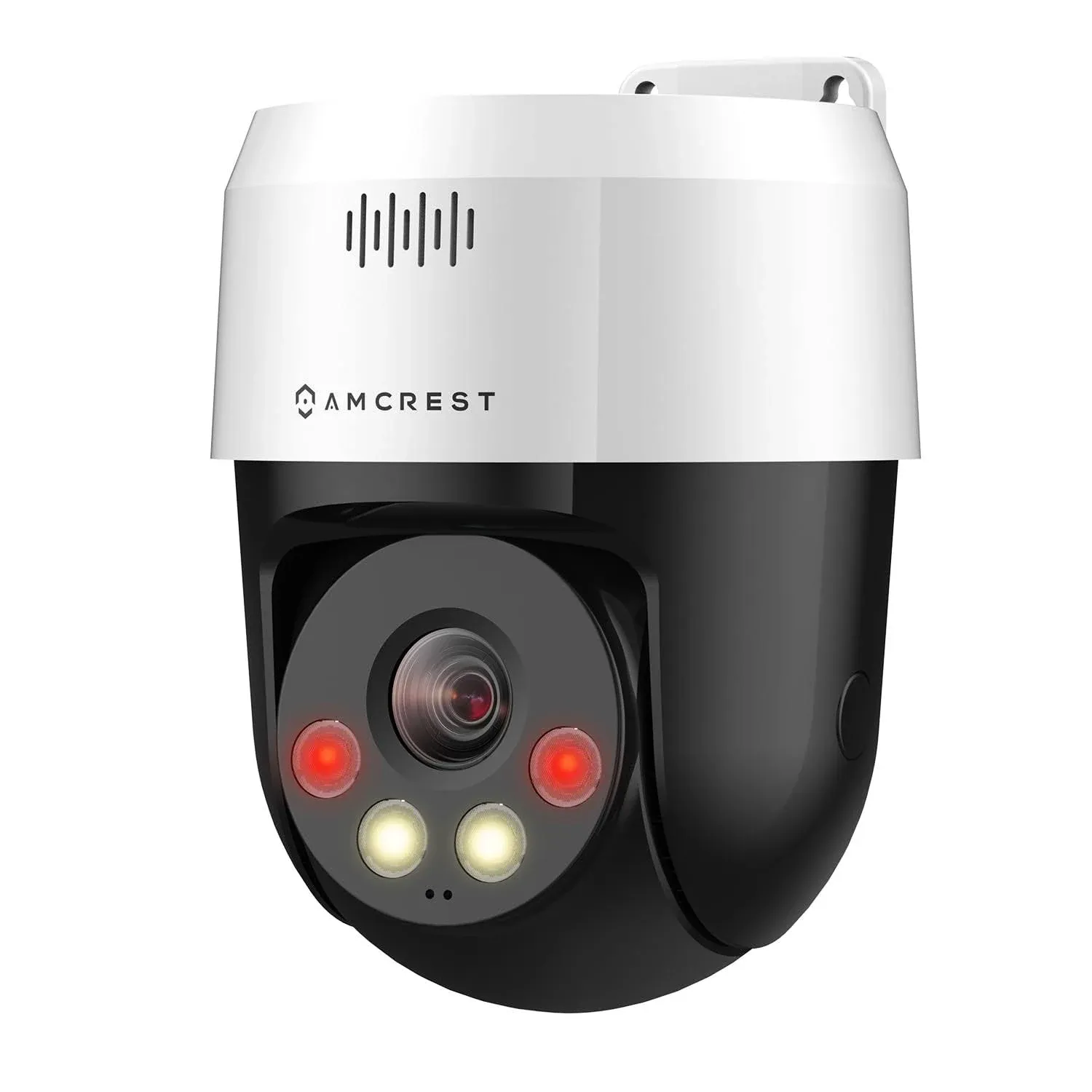 Amcrest 5MP UltraHD Mini AI Outdoor IP PoE Camera, Pan/Tilt Security IP Camera with Two-Way Audio, 98ft Full Color Night Vision, Active Deterrents, 5-Megapixel, Wide 104.8° FOV, IP5M-1190EW (White)