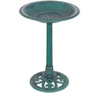 Green Bird Bath Outdoor Decor Patio Yard Feeder Backyard Garden Accessories New