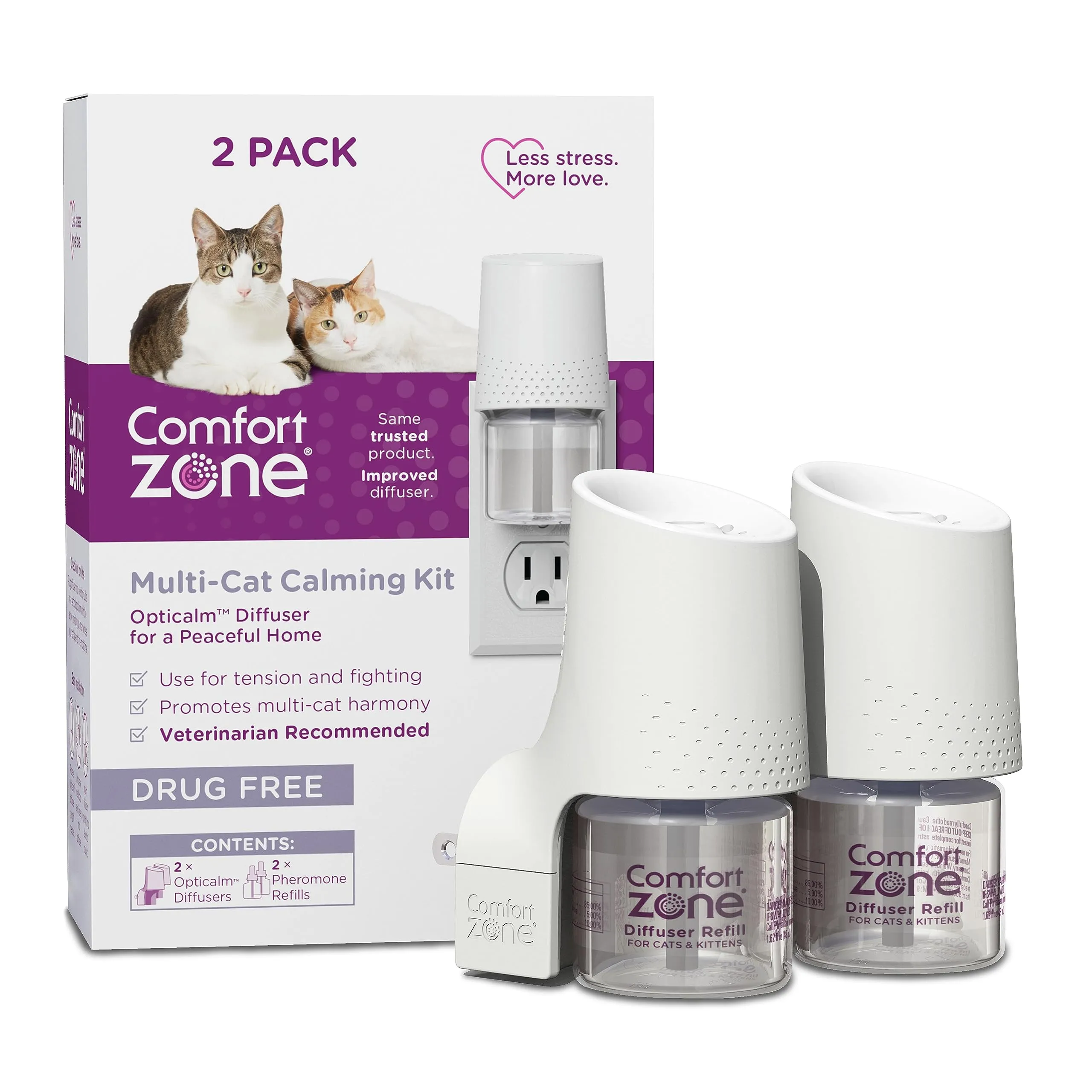 Comfort Zone Multi-Cat Diffuser Kit 2 Pack