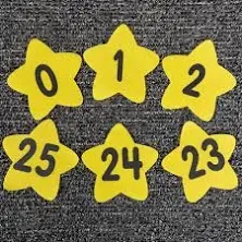 Really Good Stuff Carpet Mark-Its – Numbers 0-25, 5” by 5” (Set of 26) –