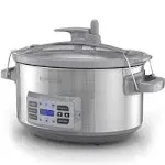 BLACK+DECKER 7-Quart Digital Slow Cooker with Temperature Probe + Precision Sous-Vide , Stainless, SCD7007SSD