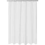 Embossed Microfiber Fabric Long Shower Curtain Liner 78 inches Length, Washab...