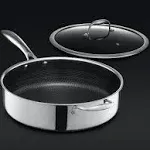 HexClad 5.5QT Hybrid Deep Sauté Pan with Lid