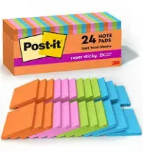 Post-it Super Sticky Notes, 10 Sticky Note Pads, 3 x 3 in., Ideal for Organization in Your Dorm, Home or Office, Canary Yellow