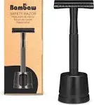 Bambaw Safety Razor with Stand - Black