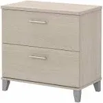 Bush Furniture Somerset 2 Drawer Lateral File Cabinet, Sand Oak