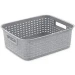 Sterilite Short Weave Grey Cement Basket