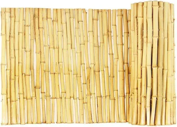 Backyard x-Scapes Natural Bamboo Fencing Decorative Rolled Fence Panel D x H x 8 ft L