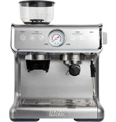 Premium Espresso Cafe Coffee Machine Maker Semi Automatic 2-Liter Tank Silver