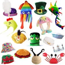 12 Assorted Funny Hats, Crazy Party Hats for Teens and Adults