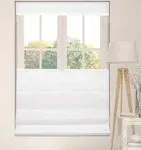 Arlo Blinds Cordless Fabric Roman Shades Top Down Bottom Up Light Filtering Window Blinds, Color: Cloud White, Size: 36" W x 60" H